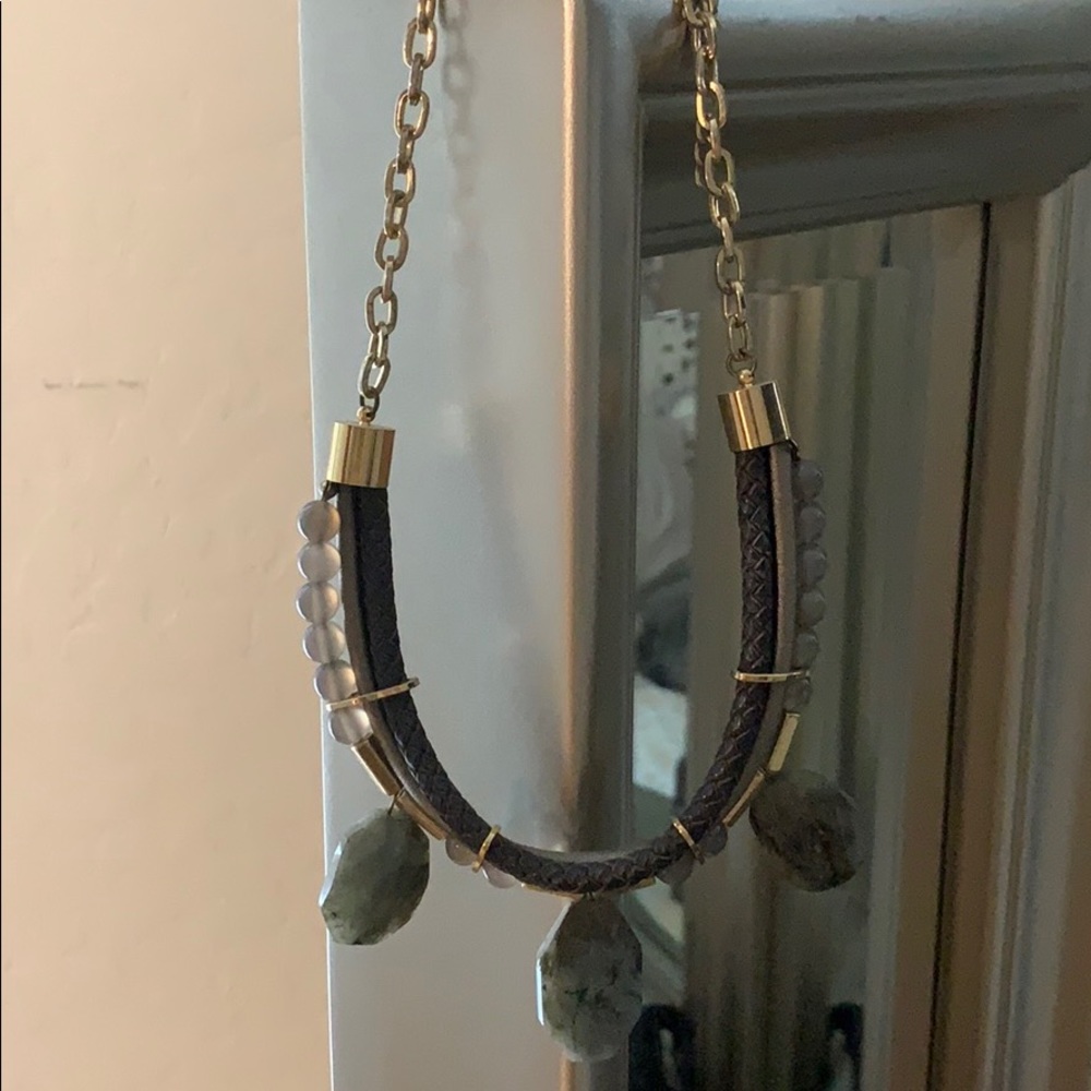 Sage and gray necklace